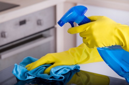 Local cleaning team working in a W5 property