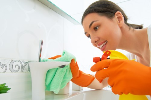 Domestic cleaning tasks for a kitchen and living space in W5