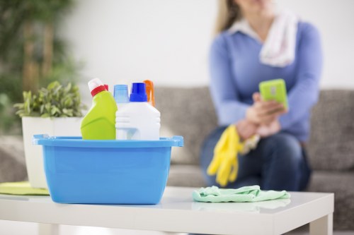 Professional communal area cleaning in a W5 apartment block