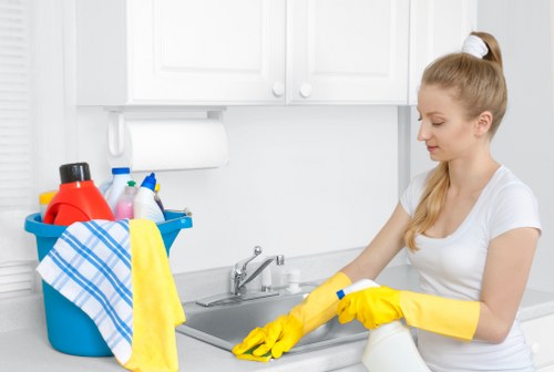 Professional carpet cleaning team finishing a W5 carpet care job